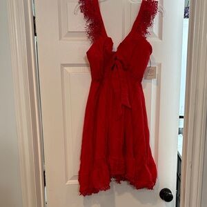 NAT Peixoto Vibrant Red Coverall from Anthropologie